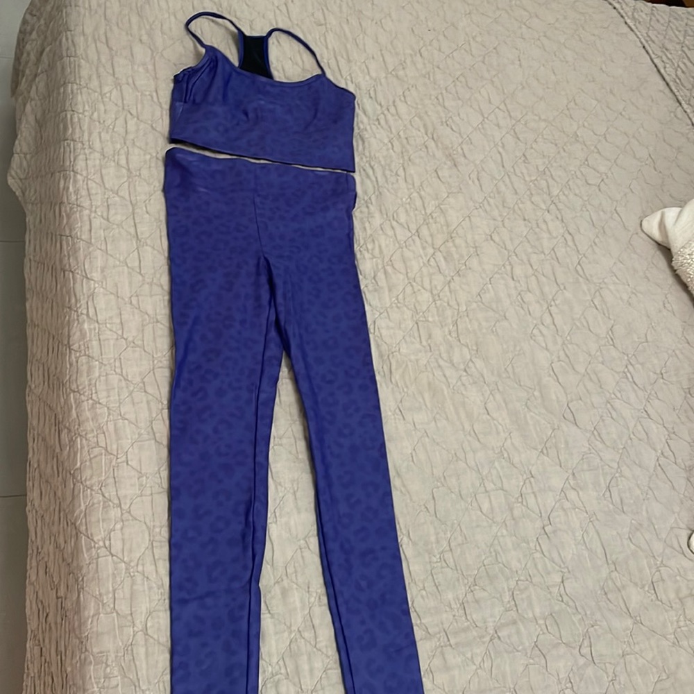 Koral purple leopard workout set